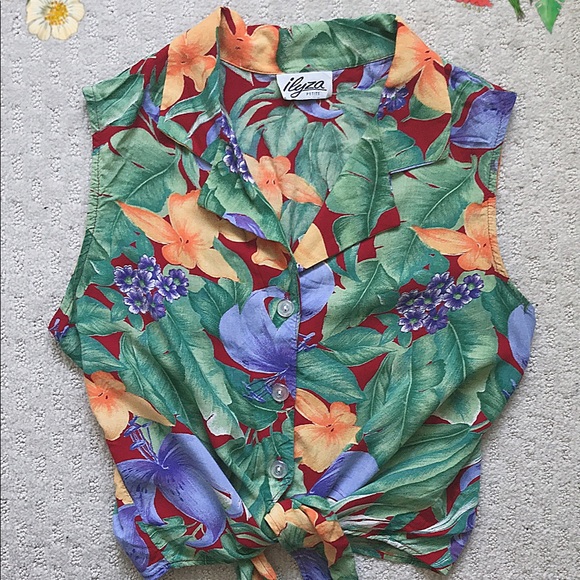 Vintage Tops - 80s tropical